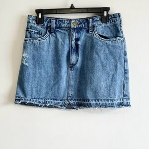 Free People Step Up Denim Mini Skirt
